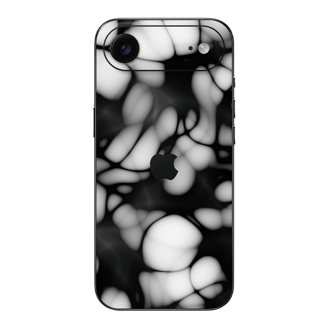 iPhone Air Printed Custom SIGNATURE “Moonpebble” Monochrome Black & White Pebble Abstract Skin Wrap Sticker Decal Cover Protector by QSKINZ | QSKINZ.COM