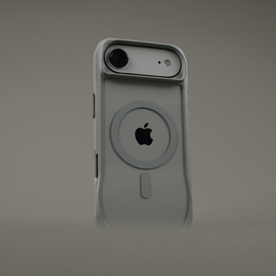 iPhone Air Qcaze DUO Lunar GREY Skin and Case Set Close Up