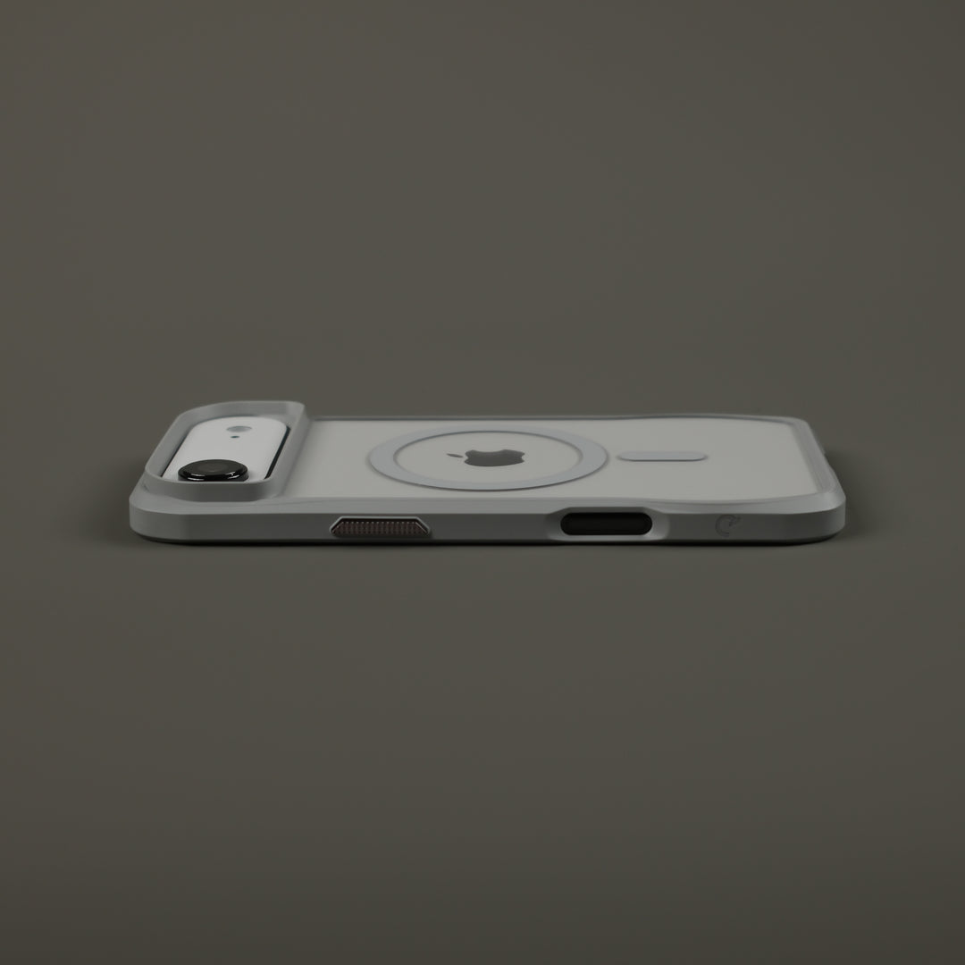 iPhone Air Qcaze DUO Lunar GREY Skin and Case Set Full Side