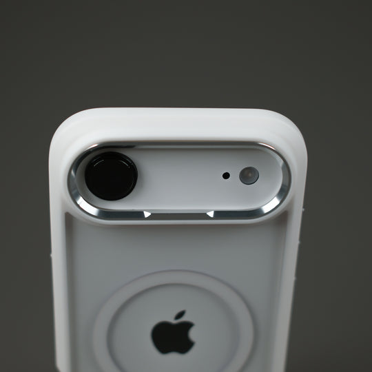 iPhone Air Qcaze DUO Polar White Skin and Case Set Close Up