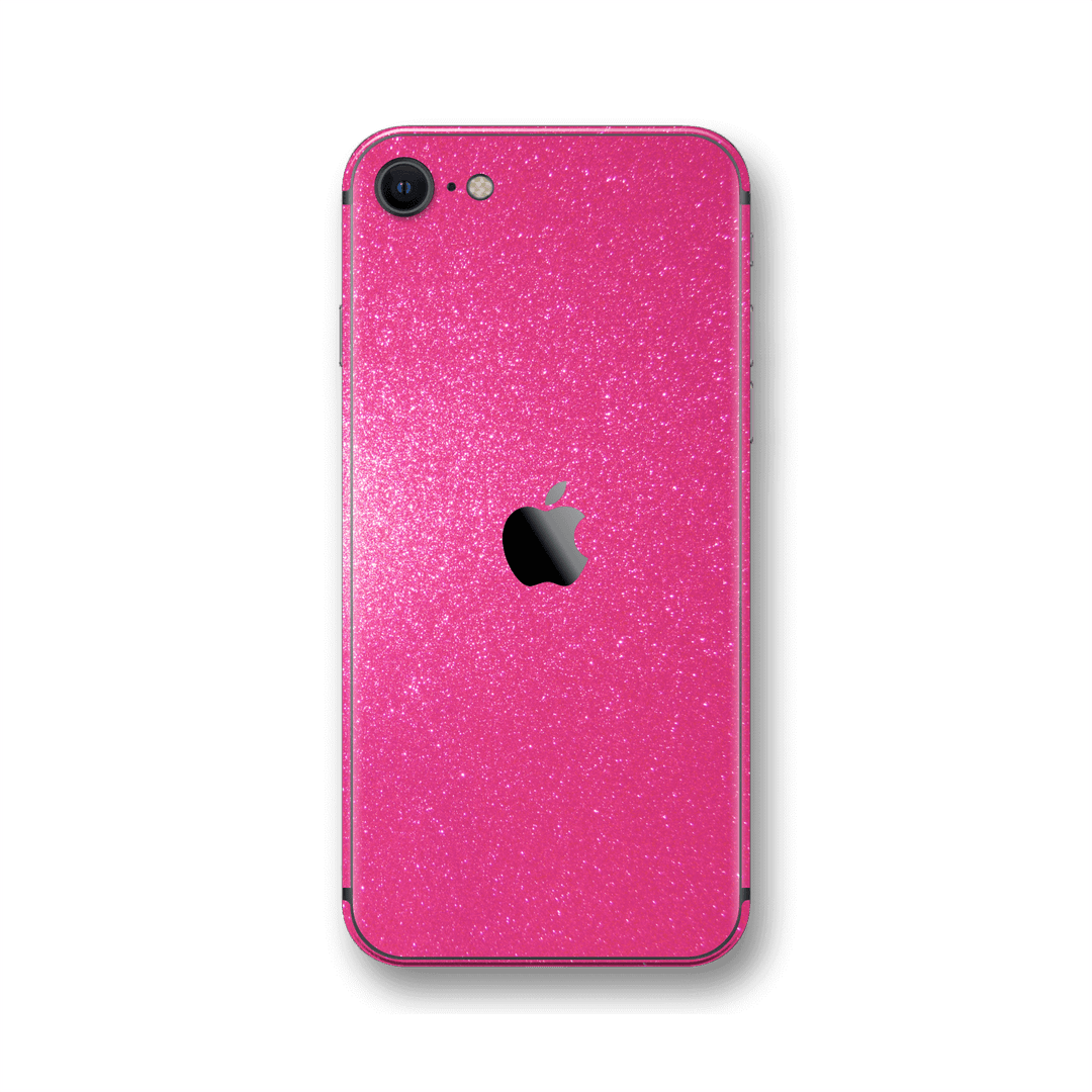 iPhone SE (2020/2022) Diamond Magenta Candy Shimmering Sparkling Glitter Skin Wrap Sticker Decal Cover Protector by EasySkinz | EasySkinz.com