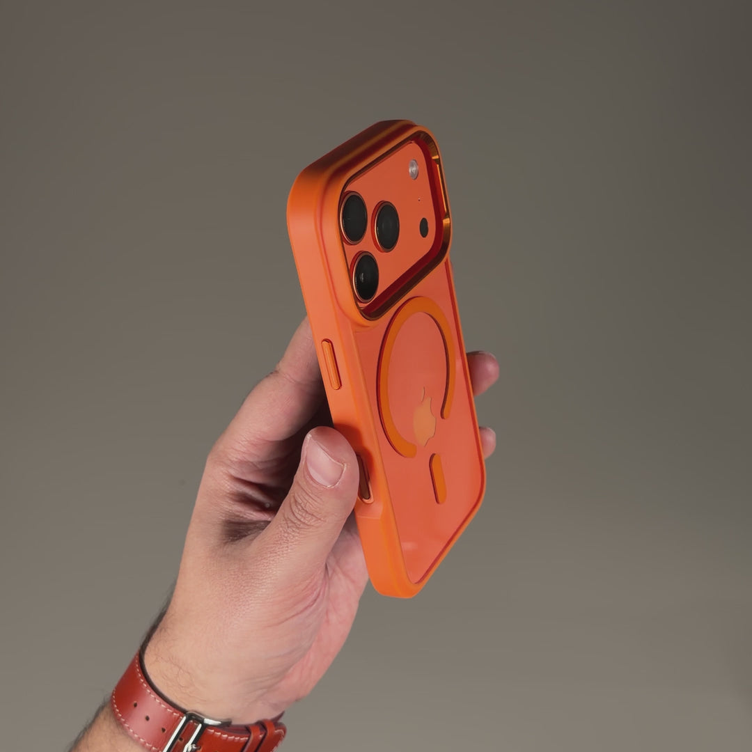 iPhone 17 PRO QCAZE DUO - Cosmic ORANGE matching Skin + Case