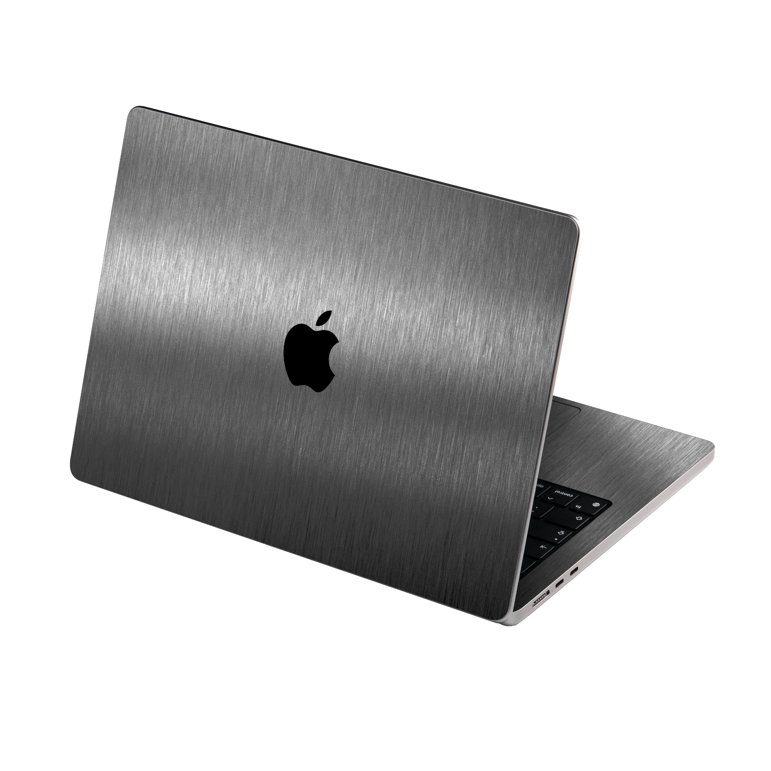 MacBook Air 15" (2023, M2) Brushed Metal Titanium Metallic Skin Wrap Sticker Decal Cover Protector by EasySkinz | EasySkinz.com