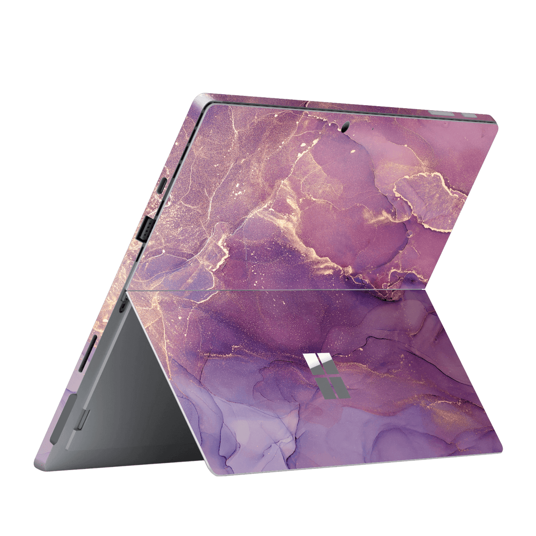 Microsoft Surface Pro 7 Print Printed Custom Signature AGATE GEODE Purple-Gold Skin, Wrap, Decal, Protector, Cover by EasySkinz | EasySkinz.com