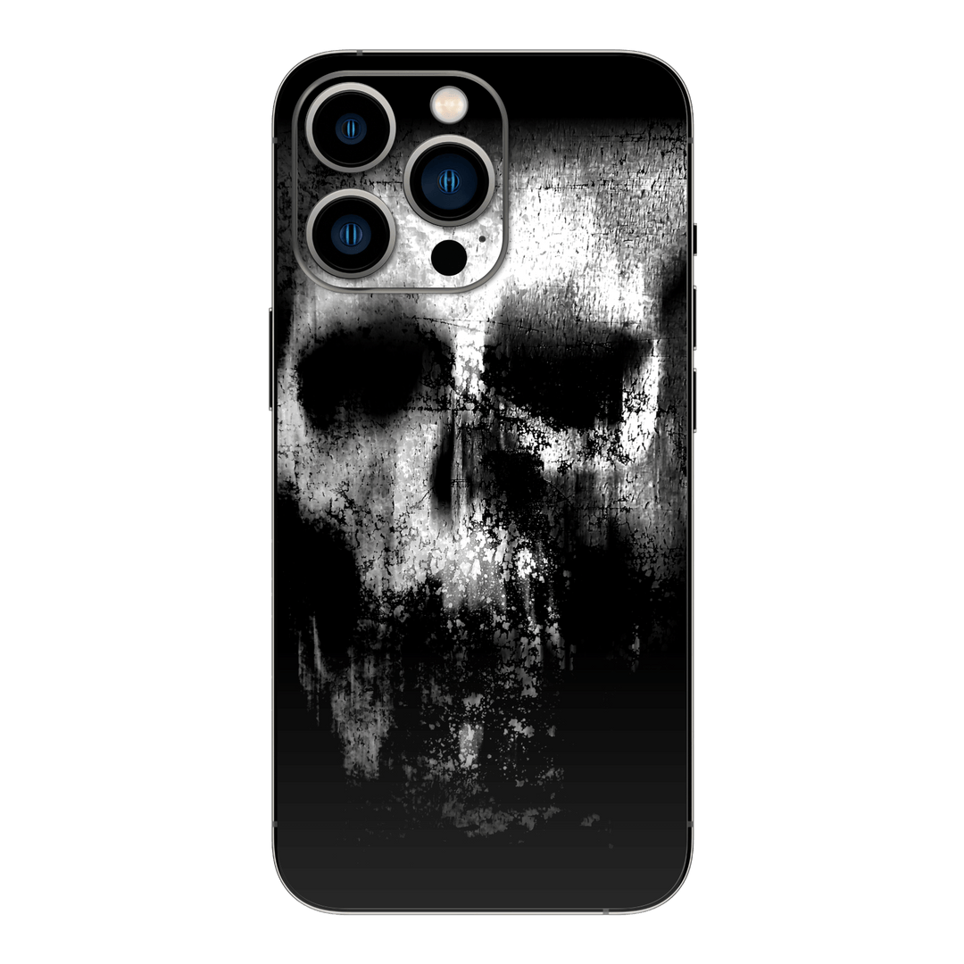 iPhone 13 Pro MAX Print Printed Custom SIGNATURE Horror Black & White SKULL Skin, Wrap, Decal, Protector, Cover by EasySkinz | EasySkinz.com