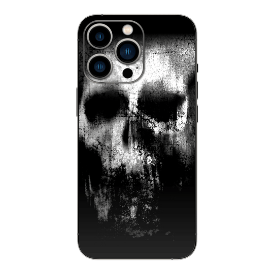 iPhone 13 Pro MAX Print Printed Custom SIGNATURE Horror Black & White SKULL Skin, Wrap, Decal, Protector, Cover by EasySkinz | EasySkinz.com