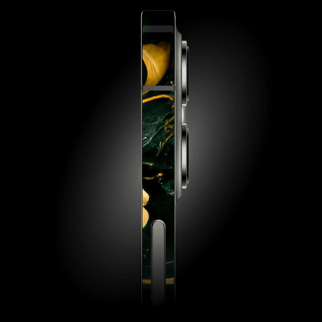 iPhone 12 Pro MAX SIGNATURE AGATE GEODE Royal Green-Gold Skin - Premium Protective Skin Wrap Sticker Decal Cover by QSKINZ | Qskinz.com