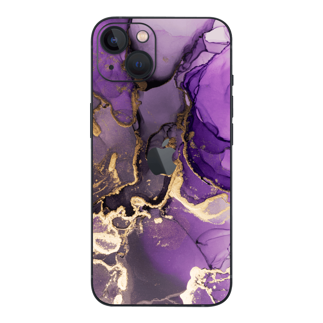 iPhone 13 SIGNATURE AGATE GEODE Purple-Gold Skin - Premium Protective Skin Wrap Sticker Decal Cover by QSKINZ | Qskinz.com