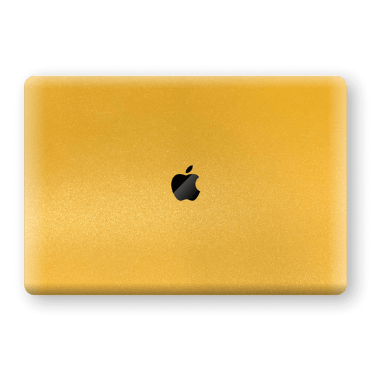 MacBook Air 13" (2018-2019) Yellow Metallic Matt Matte Skin Wrap Sticker Decal Cover Protector by EasySkinz