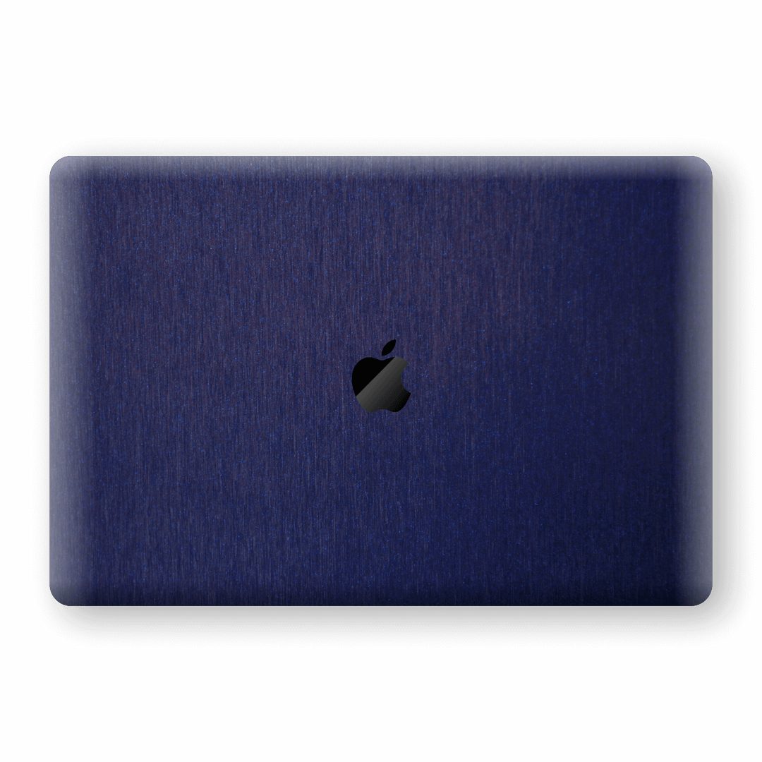 MacBook Pro 15" Touch Bar Brushed Metal Blue Metallic Skin Wrap Sticker Decal Cover Protector by EasySkinz