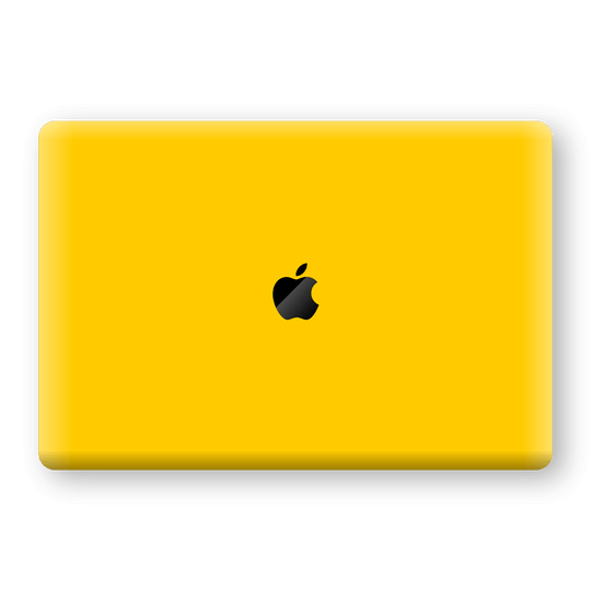 MacBook Air 13" (2018-2019) Golden Yellow Glossy Gloss Finish Skin Wrap Sticker Decal Cover Protector by EasySkinz