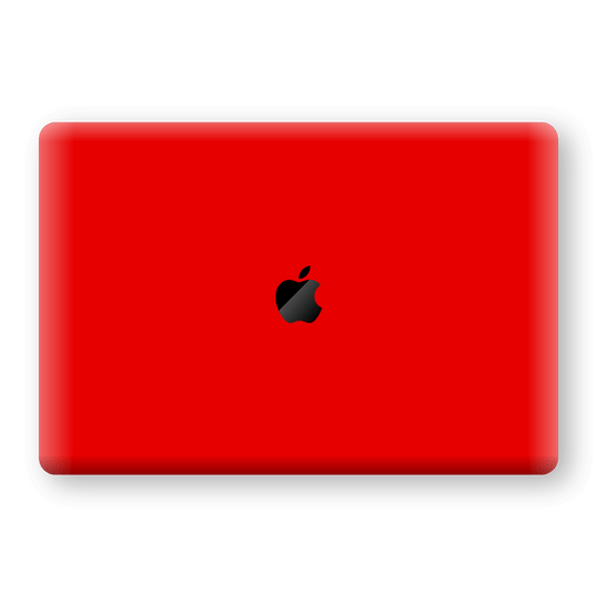 MacBook Air 13" (2018-2019) Bright Red Glossy Gloss Finish Skin Wrap Sticker Decal Cover Protector by EasySkinz