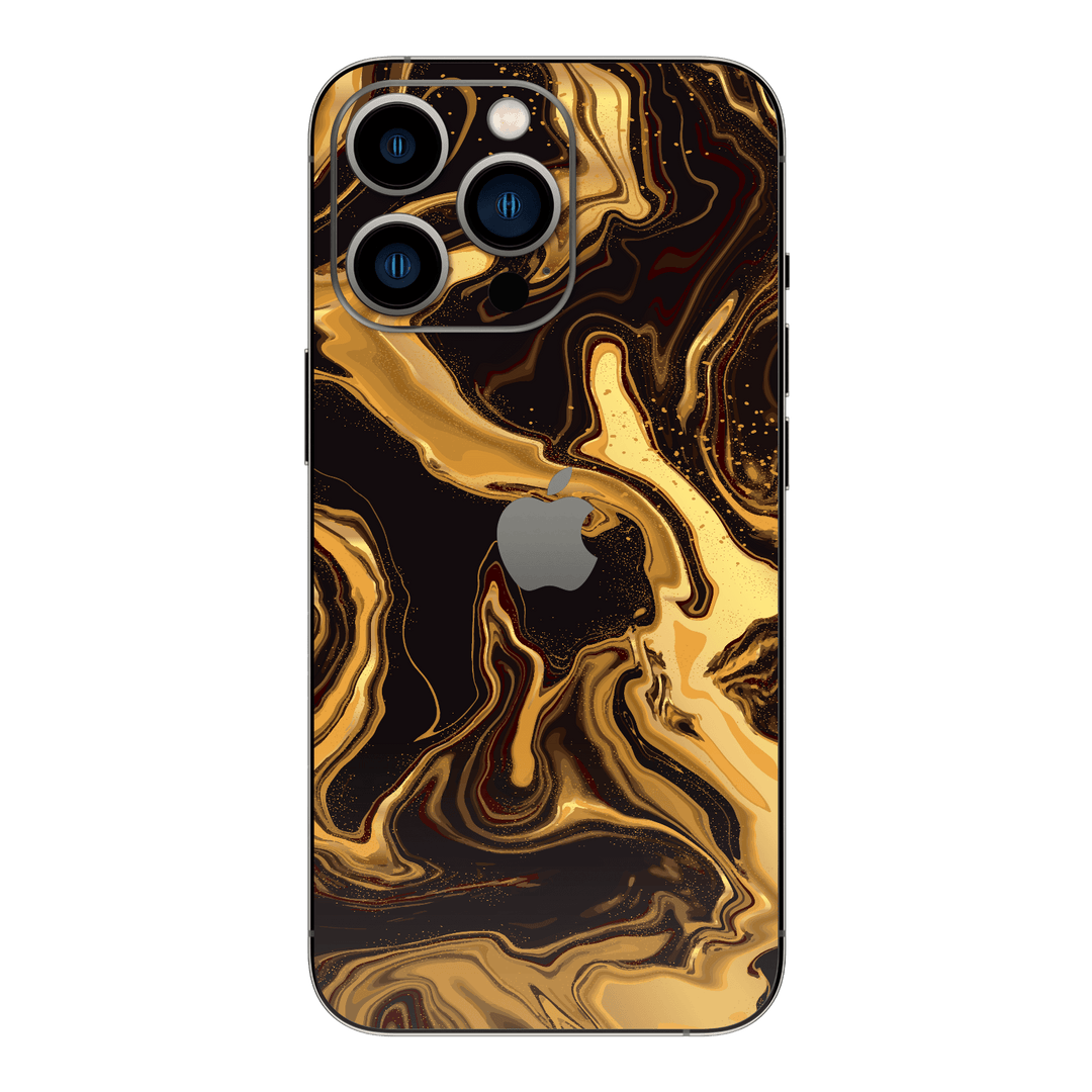 iPhone 14 PRO SIGNATURE AGATE GEODE Melted Gold Skin - Premium Protective Skin Wrap Sticker Decal Cover by QSKINZ | Qskinz.com