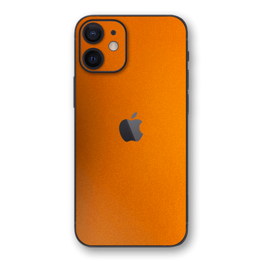 iPhone 12 GLOSSY FIERY ORANGE TUNING Metallic Skin - Premium Protective Skin Wrap Sticker Decal Cover by QSKINZ | Qskinz.com