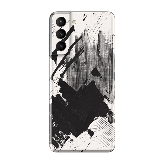 Samsung Galaxy S21+ PLUS Print Printed Custom SIGNATURE Black and White Madness Skin Wrap Sticker Decal Cover Protector by EasySkinz | EasySkinz.com