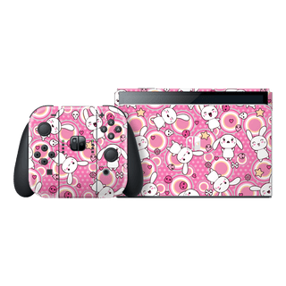 Nintendo Switch OLED SIGNATURE Kawaii Rabbits and Skulls Skin