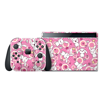 Nintendo Switch OLED SIGNATURE Kawaii Rabbits and Skulls Skin