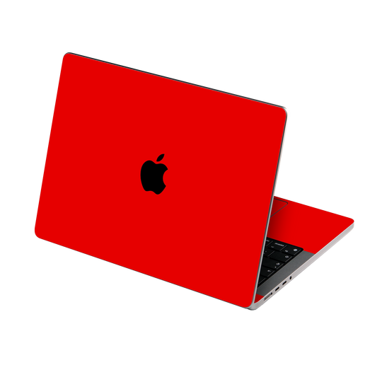 MacBook PRO 16" (2021) Gloss Glossy Bright Red Skin Wrap Sticker Decal Cover Protector by EasySkinz | EasySkinz.com