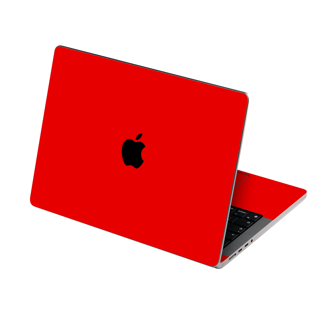 MacBook PRO 14" (2021) Gloss Glossy Bright Red Skin Wrap Sticker Decal Cover Protector by EasySkinz | EasySkinz.com