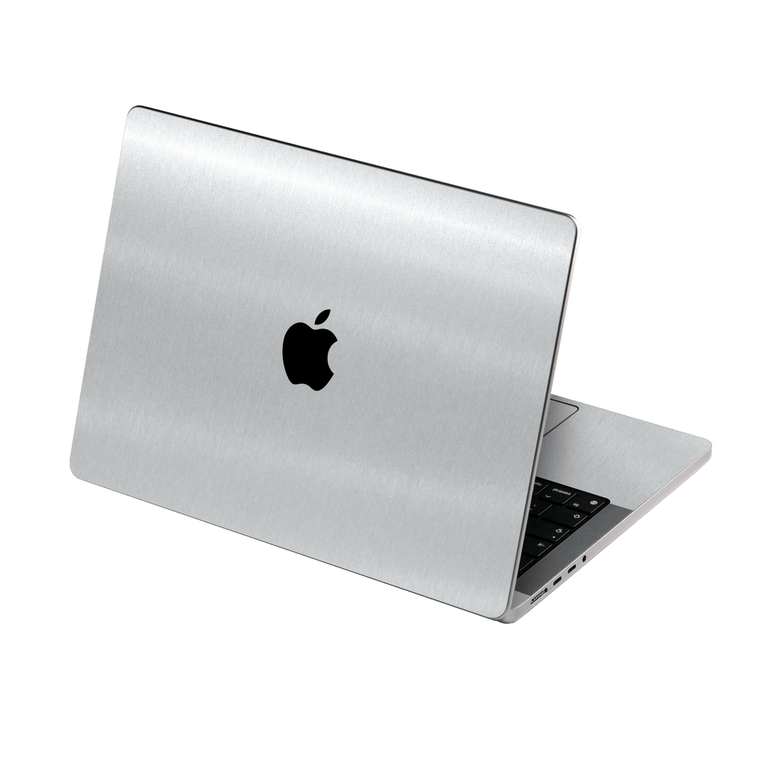 MacBook PRO 14" (2021) Brushed Metal Aluminium Metallic Skin Wrap Sticker Decal Cover Protector by EasySkinz | EasySkinz.com