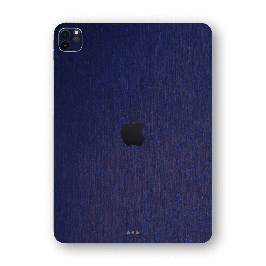 iPad PRO 12.9-inch 2021 Brushed Metal Blue Metallic Skin Wrap Sticker Decal Cover Protector by EasySkinz | EasySkinz.com