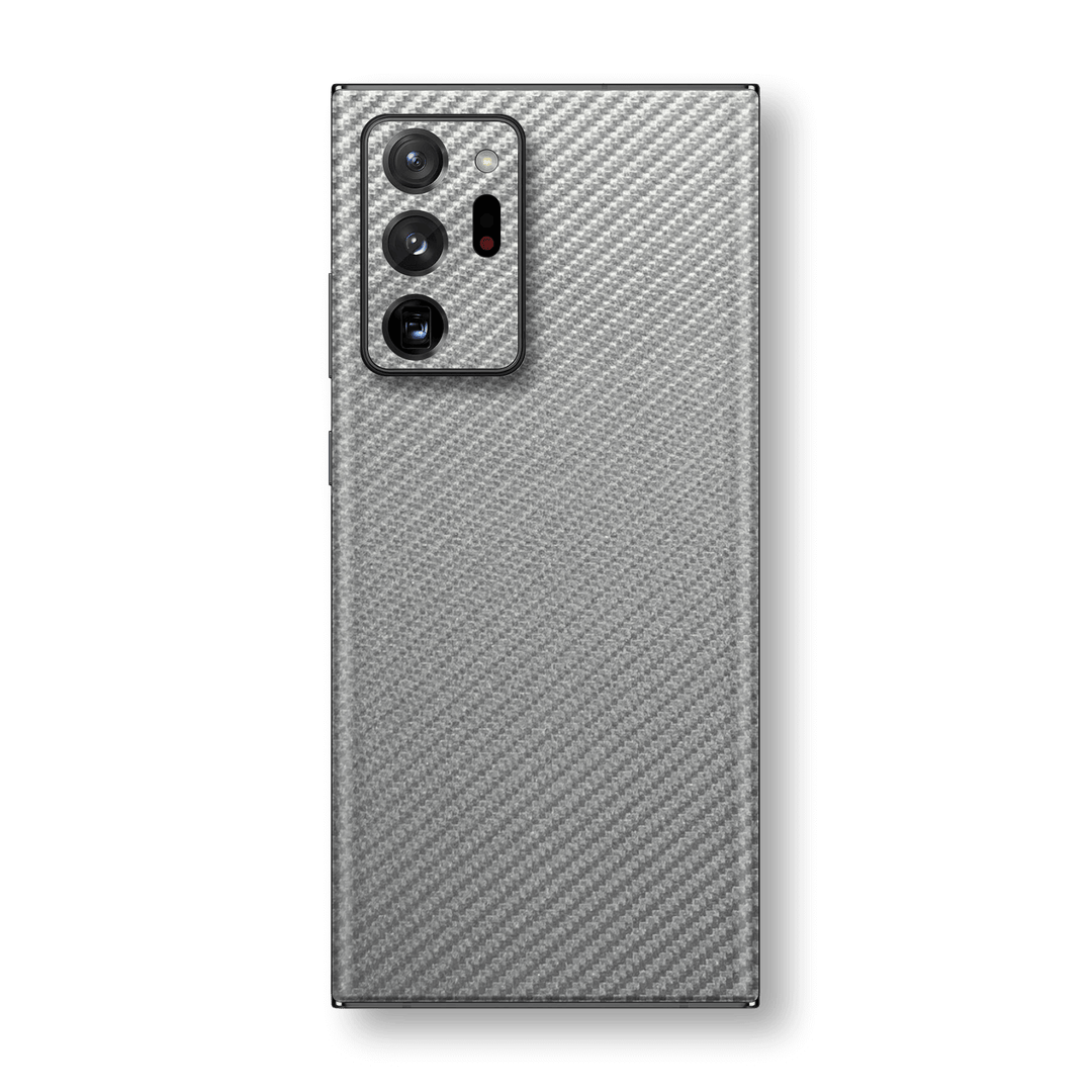 Samsung Galaxy NOTE 20 ULTRA 3D Textured Metallic Grey Carbon Fibre Fiber Skin Wrap Sticker Decal Cover Protector by EasySkinz