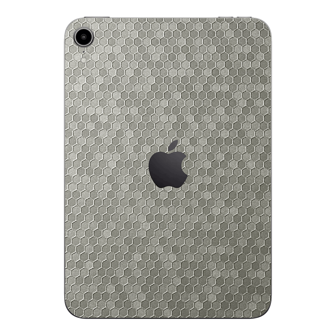 iPad MINI 6 2021 Luxuria Silver Honeycomb 3D Textured Skin Wrap Sticker Decal Cover Protector by EasySkinz | EasySkinz.com