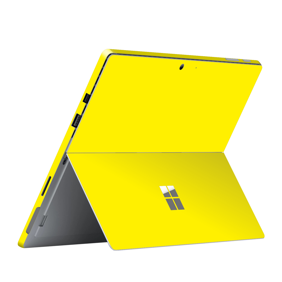 Microsoft Surface Pro (2017) Gloss Glossy Lemon Yellow Skin Wrap Sticker Decal Cover Protector by EasySkinz