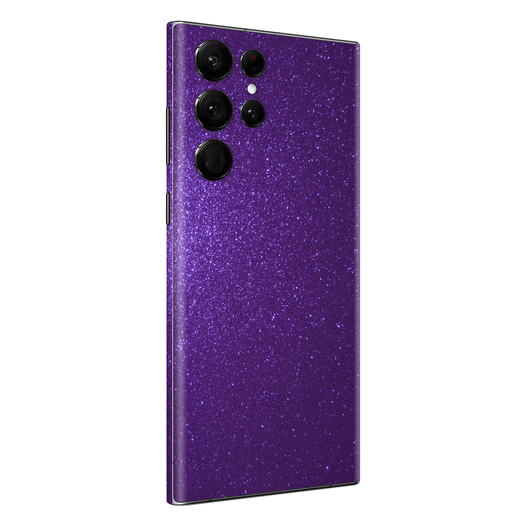 Samsung Galaxy S22 ULTRA Diamond Purple Shimmering Sparkling Glitter Skin Wrap Sticker Decal Cover Protector by EasySkinz | EasySkinz.com