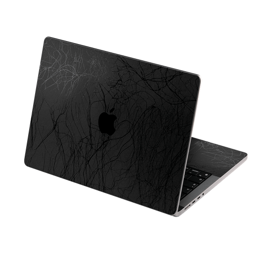 MacBook PRO 16" (2021) Luxuria Black Web Net Mesh Cocoon 3D Textured Skin Wrap Sticker Decal Cover Protector by EasySkinz | EasySkinz.com