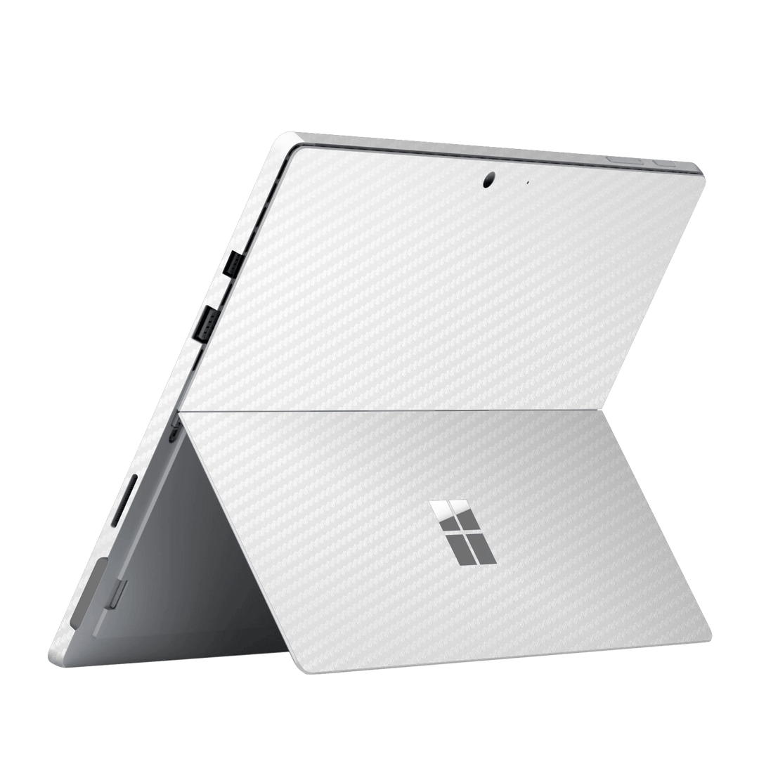 Microsoft Surface Pro (2017) White 3D Textured CARBON Fibre Fiber Skin Wrap Sticker Decal Cover Protector by EasySkinz