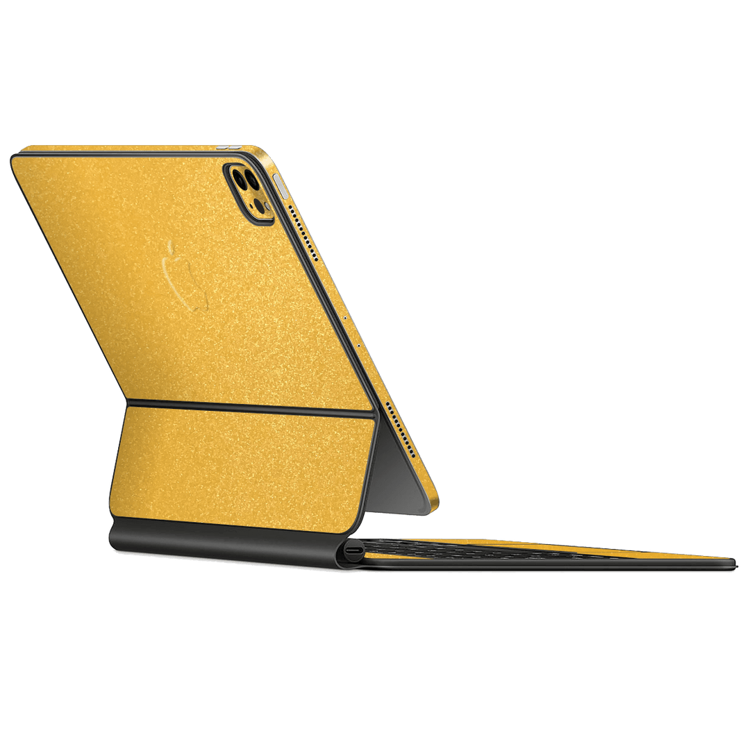 Magic Keyboard for iPad Pro 11" M1 (3rd Gen, 2021) Yellow Metallic Matt Matte Skin Wrap Sticker Decal Cover Protector by EasySkinz | EasySkinz.com