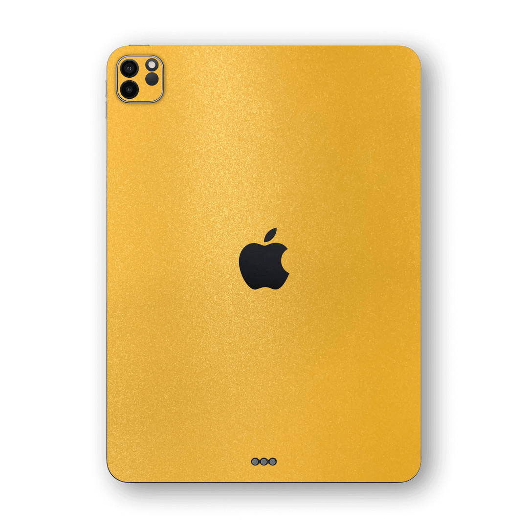 iPad PRO 12.9-inch 2021 Yellow Metallic Matt Matte Skin Wrap Sticker Decal Cover Protector by EasySkinz | EasySkinz.com