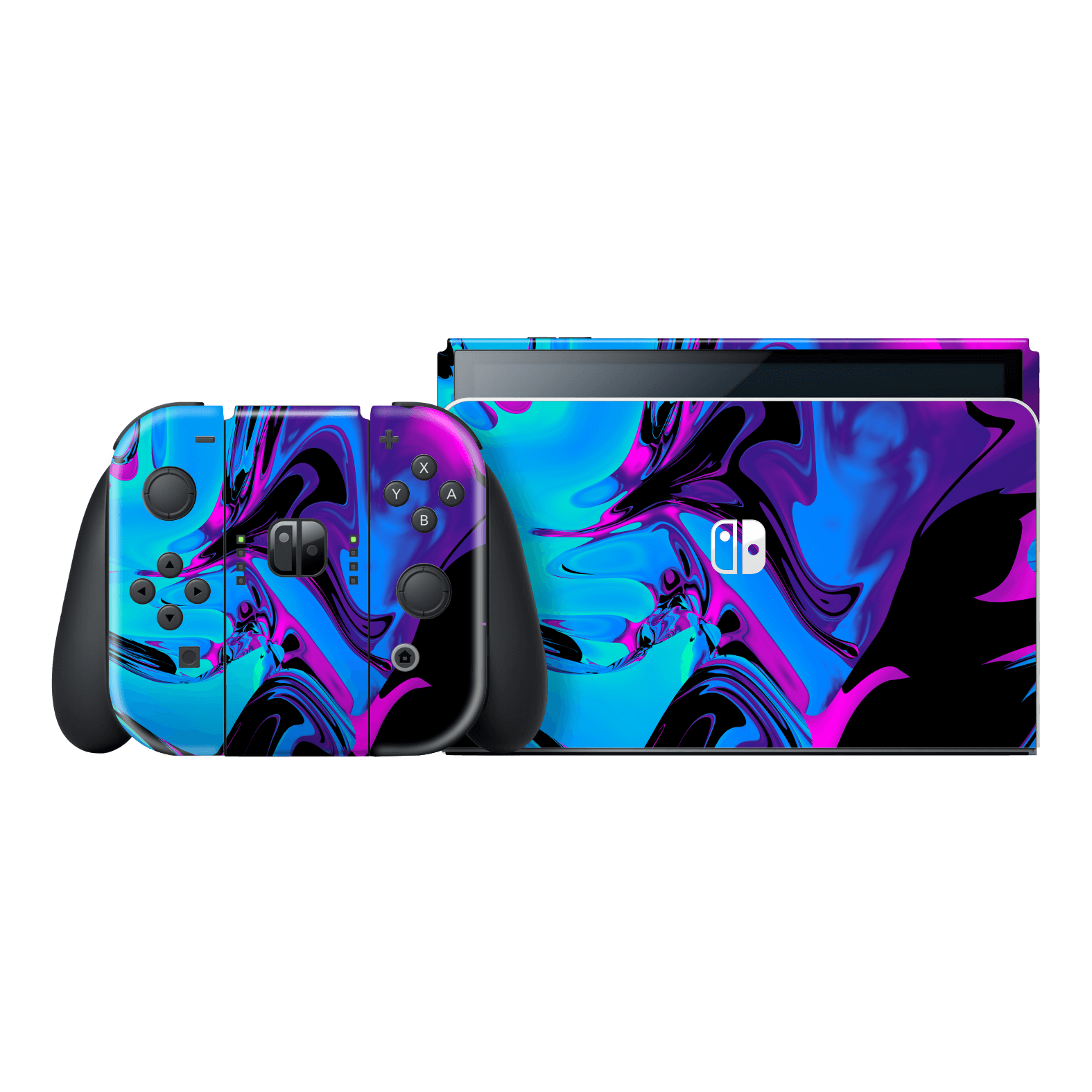 Nintendo Switch OLED Print Printed Custom Signature Rainy Night in Bangkok Skin Wrap Sticker Decal Cover Protector by EasySkinz | EasySkinz.com