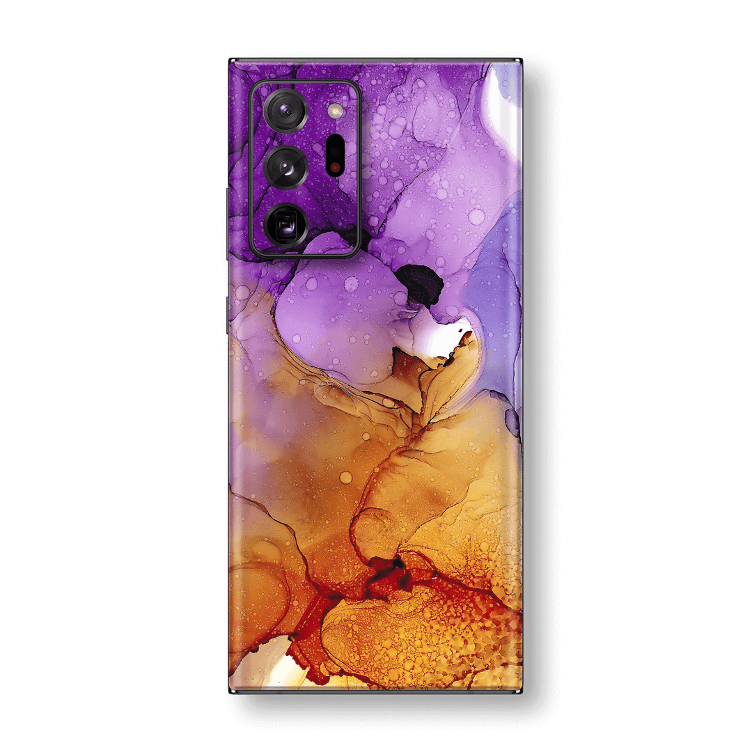 Samsung Galaxy NOTE 20 ULTRA SIGNATURE AGATE GEODE Amber-Purple Skin, Wrap, Decal, Protector, Cover by EasySkinz | EasySkinz.com