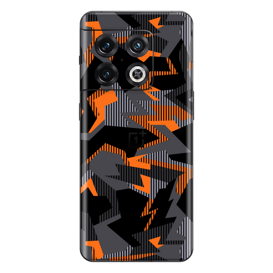 OnePlus 10 PRO Print Printed Custom Signature Sharp-Edged Orange Camo Skin Wrap Sticker Decal Cover Protector by EasySkinz | EasySkinz.com