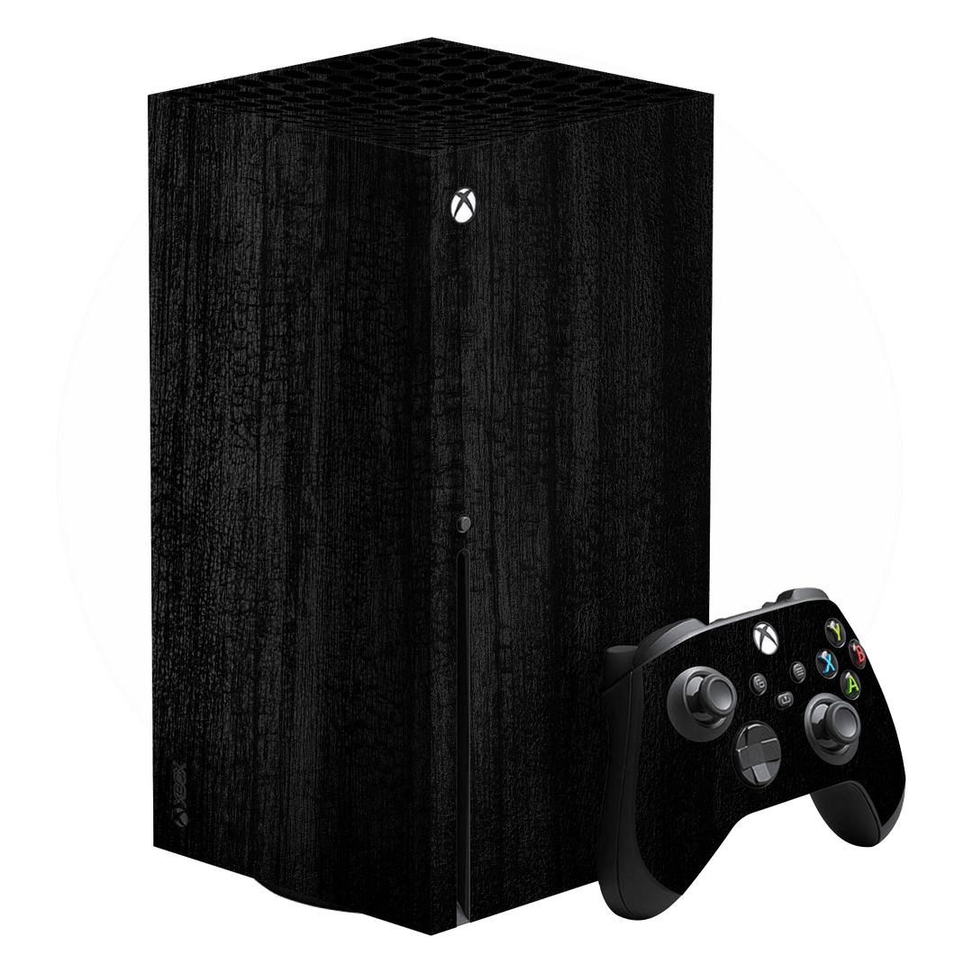 XBOX Series X Luxuria Black Charcoal 3D Textured Skin Wrap Decal Cover Protector by EasySkinz | EasySkinz.com