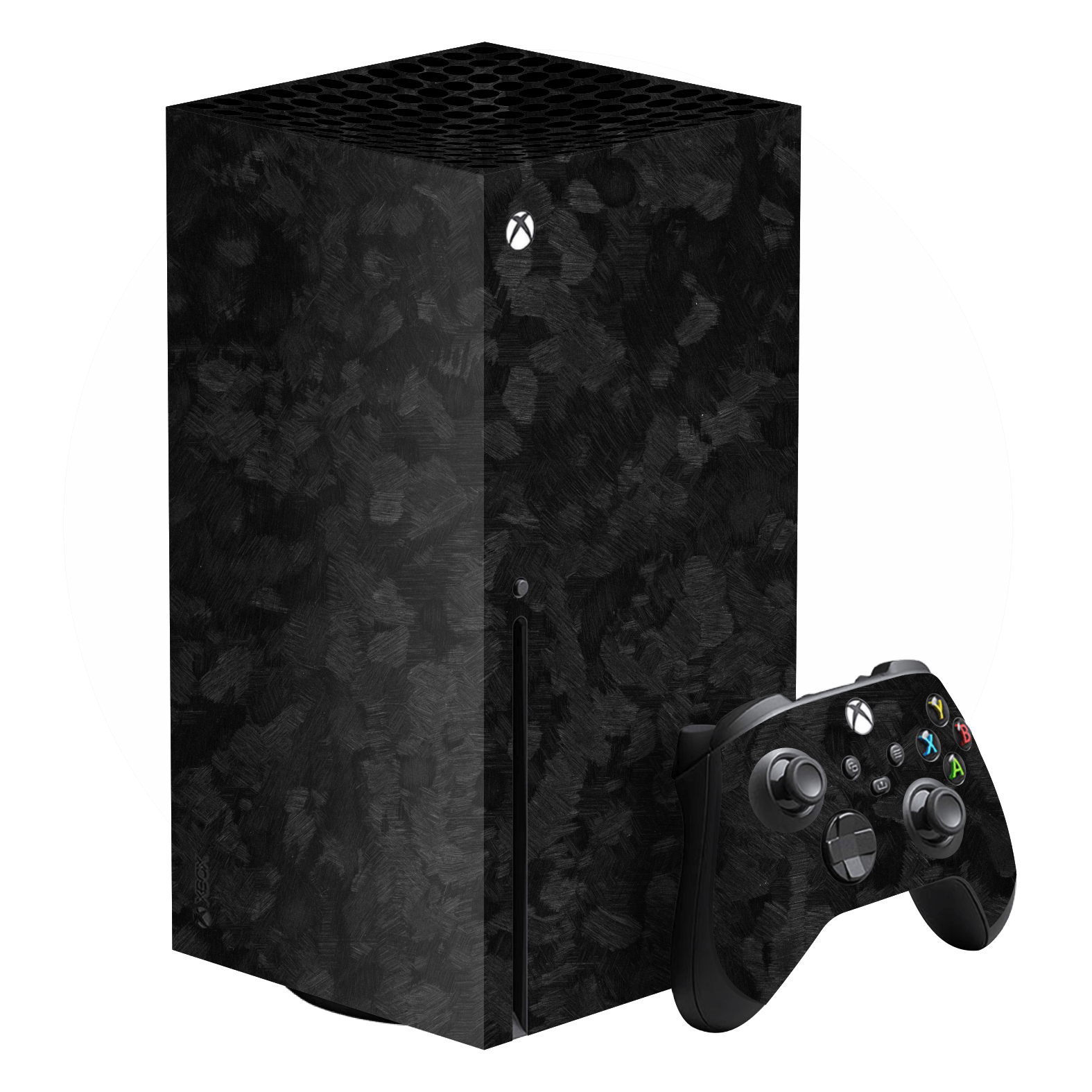 XBOX Series X 3D Textured FORGED CARBON Fibre Fiber Skin, Wrap, Decal, Protector, Cover by EasySkinz | EasySkinz.com