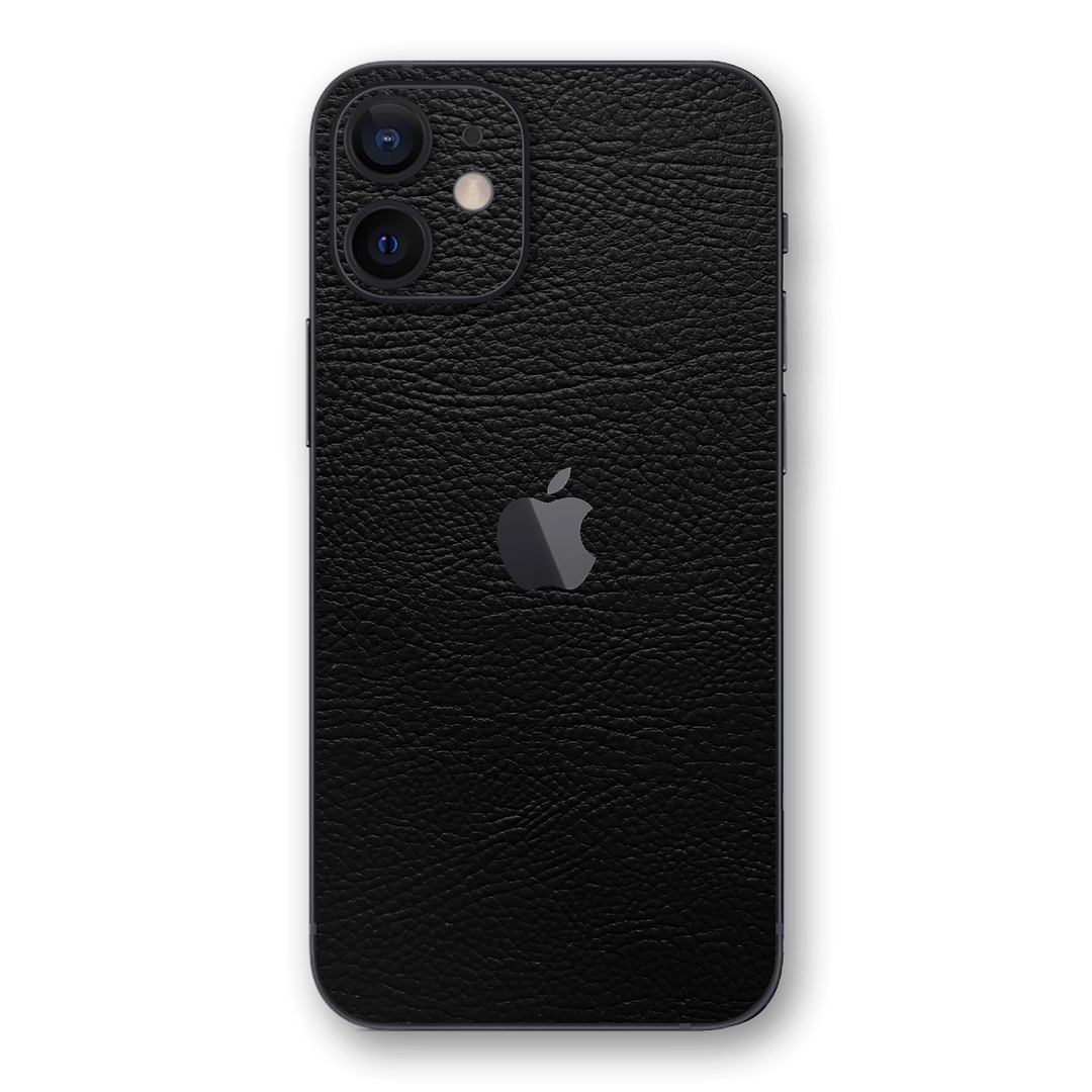 iPhone 12 LUXURIA RIDERS Black LEATHER Textured Skin - Premium Protective Skin Wrap Sticker Decal Cover by QSKINZ | Qskinz.com