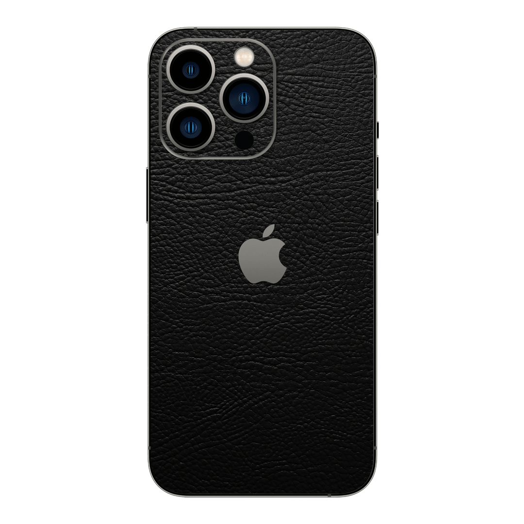 iPhone 13 Pro MAX LUXURIA RIDERS Black LEATHER Textured Skin - Premium Protective Skin Wrap Sticker Decal Cover by QSKINZ | Qskinz.com