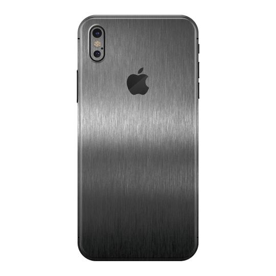 iPhone XS MAX Brushed Metal Titanium Metallic Skin Wrap Sticker Decal Cover Protector by EasySkinz | EasySkinz.com