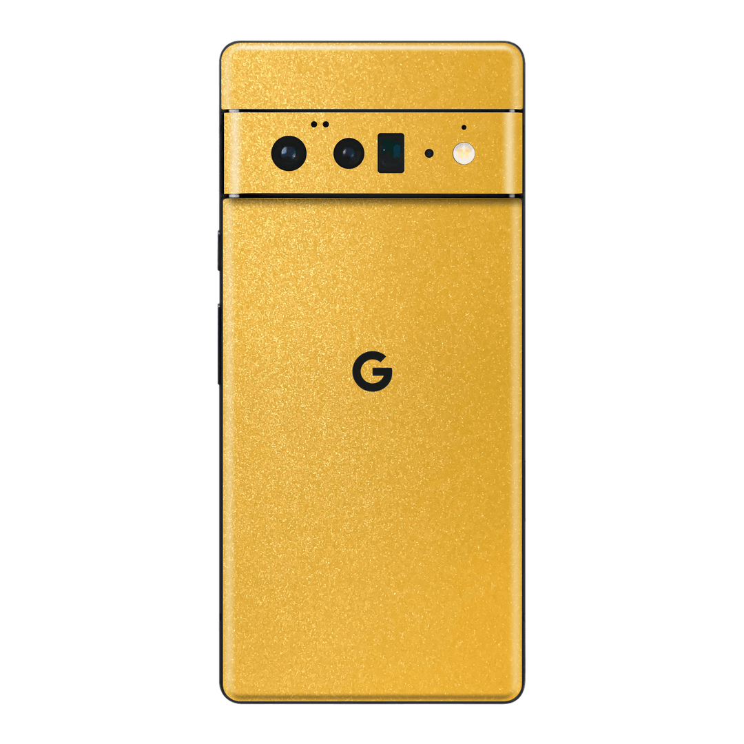 Google Pixel 6 Pro Yellow Metallic Matt Matte Skin Wrap Sticker Decal Cover Protector by EasySkinz | EasySkinz.com