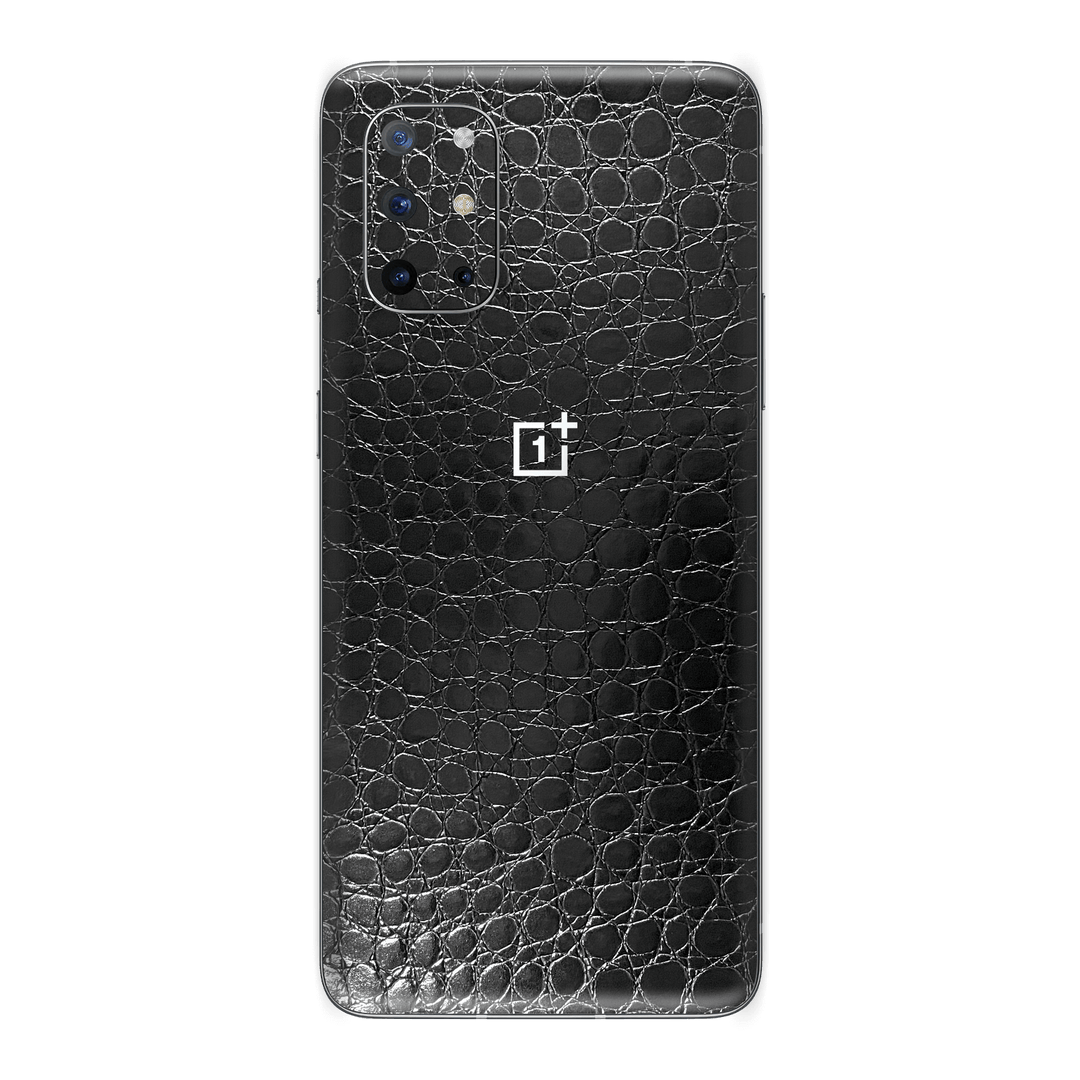 OnePlus 8T Luxuria Black Leather Alligator 3D Textured Skin Wrap Decal Cover Protector by EasySkinz | EasySkinz.com