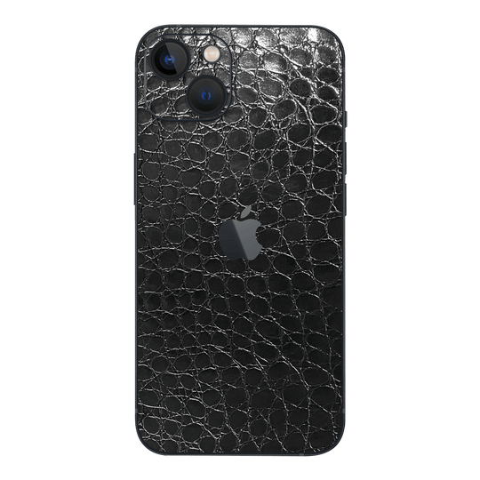 iPhone 13 LUXURIA BLACK ALLIGATOR Leather Skin - Premium Protective Skin Wrap Sticker Decal Cover by QSKINZ | Qskinz.com