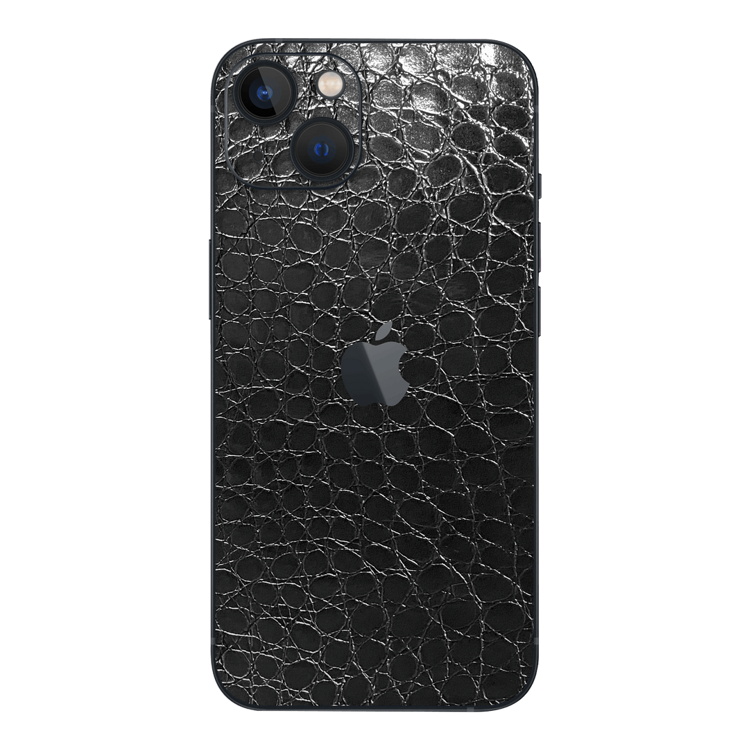 iPhone 13 MINI LUXURIA BLACK ALLIGATOR Leather Skin - Premium Protective Skin Wrap Sticker Decal Cover by QSKINZ | Qskinz.com