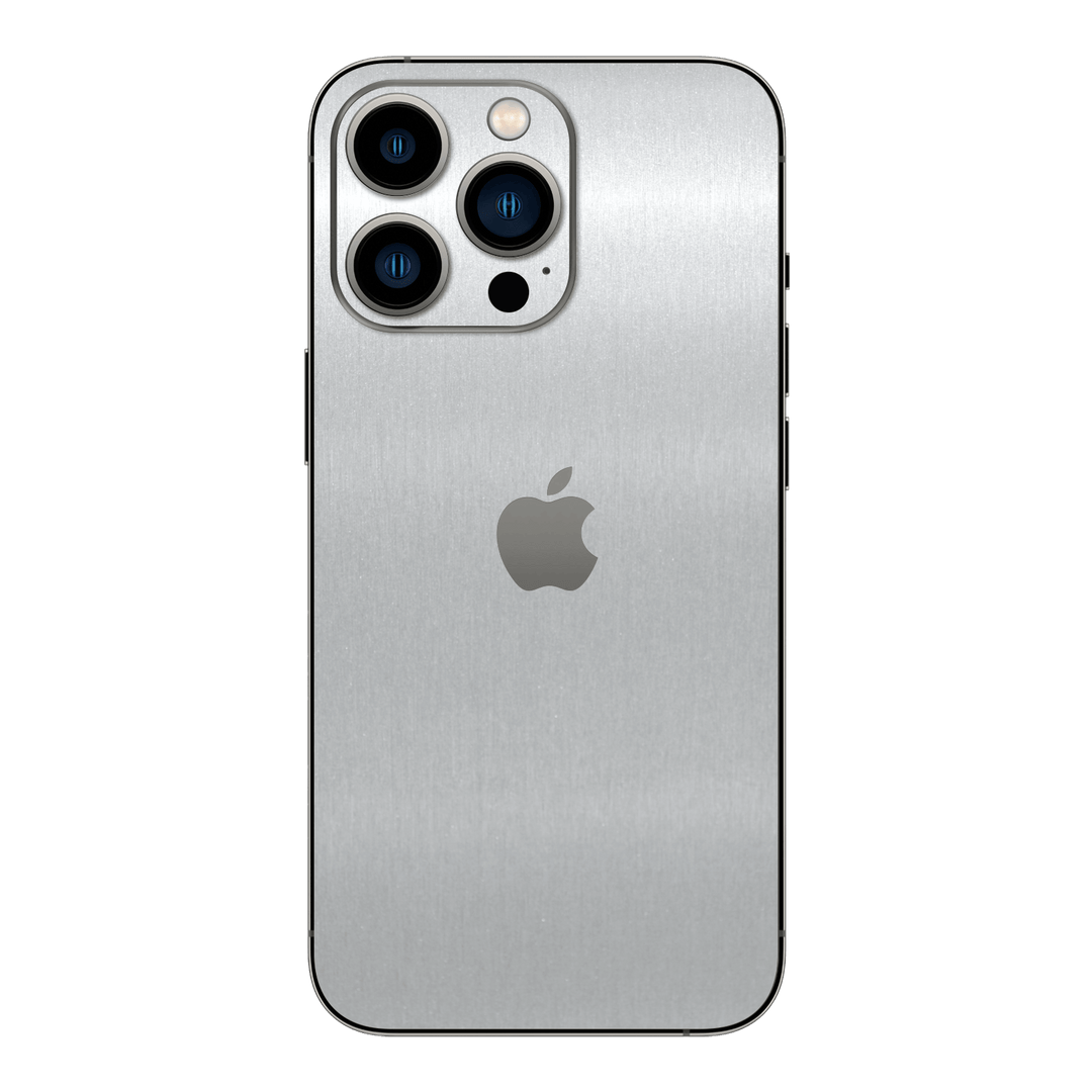 iPhone 13 PRO BRUSHED ALUMINIUM Metallic Skin - Premium Protective Skin Wrap Sticker Decal Cover by QSKINZ | Qskinz.com