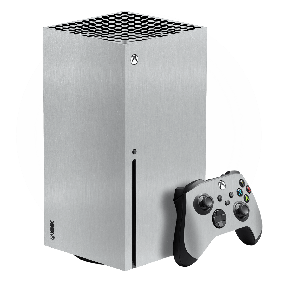 XBOX Series X Brushed Metal Aluminium Metallic Skin, Wrap, Decal, Protector, Cover by EasySkinz | EasySkinz.com