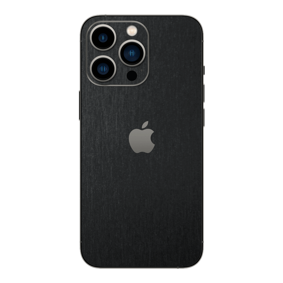 iPhone 13 PRO BRUSHED BLACK Metallic Skin - Premium Protective Skin Wrap Sticker Decal Cover by QSKINZ | Qskinz.com