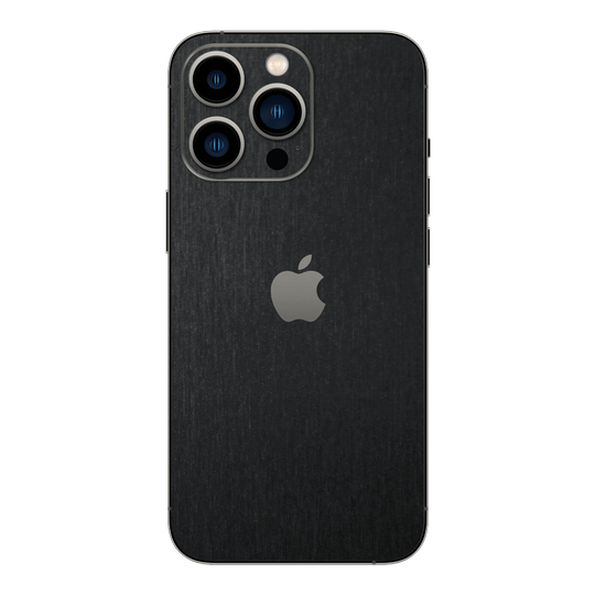 iPhone 13 PRO BRUSHED BLACK Metallic Skin - Premium Protective Skin Wrap Sticker Decal Cover by QSKINZ | Qskinz.com