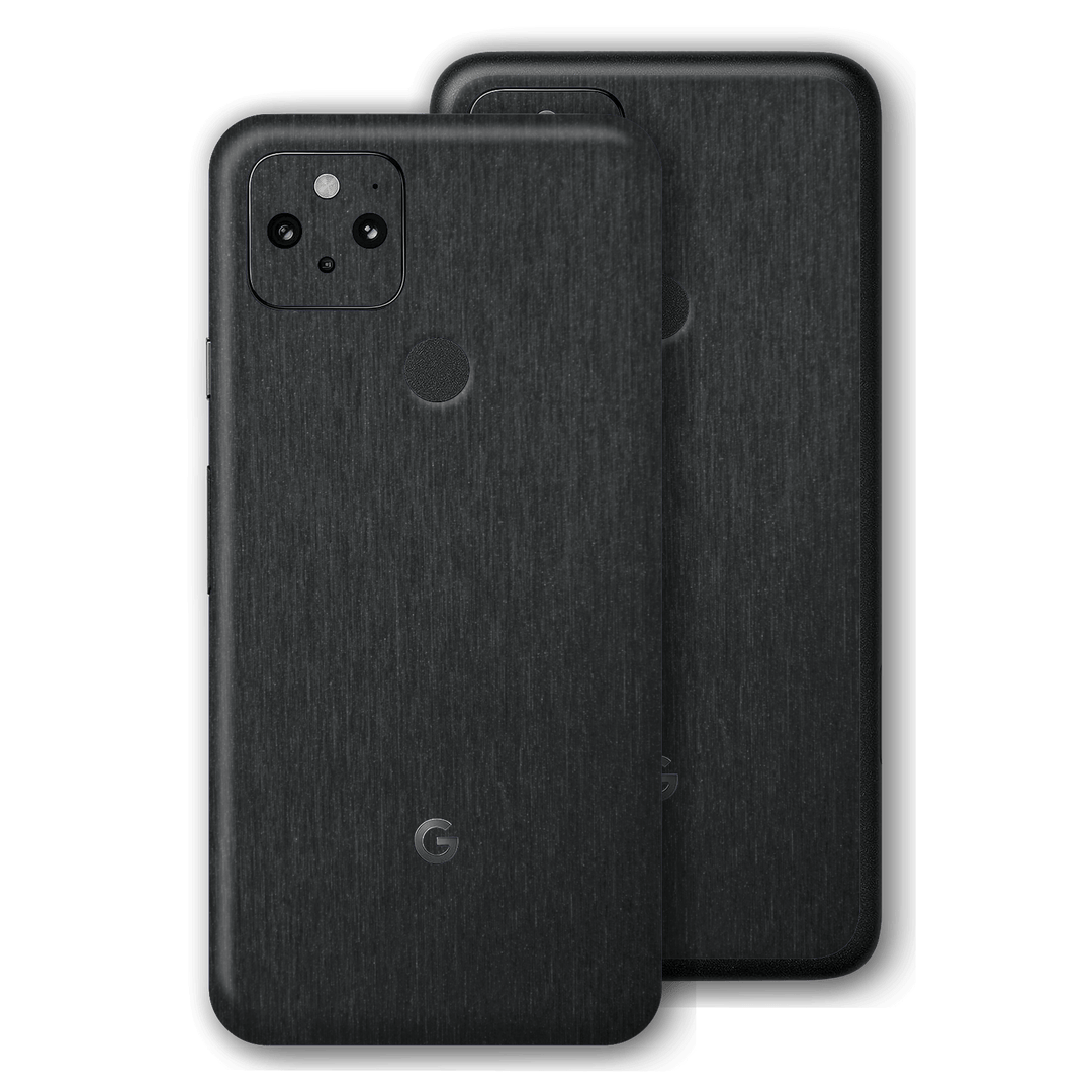 Pixel 5 Brushed Metal BLACK Metallic Skin, Wrap, Decal, Protector, Cover by EasySkinz | EasySkinz.com